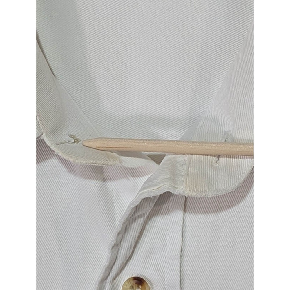 Club Monaco Shirt Mens S White 100% Cotton Coastal Cabincore Safari Utilitarian - Picture 4 of 11
